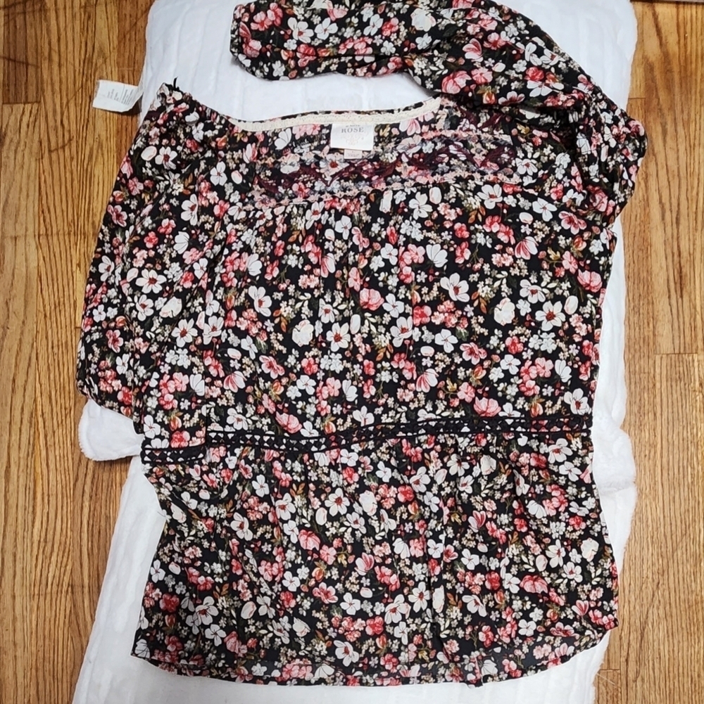 Knox Rose floral boho blouse- Excellent condition. SZ LARGE - Picture 3 of 4